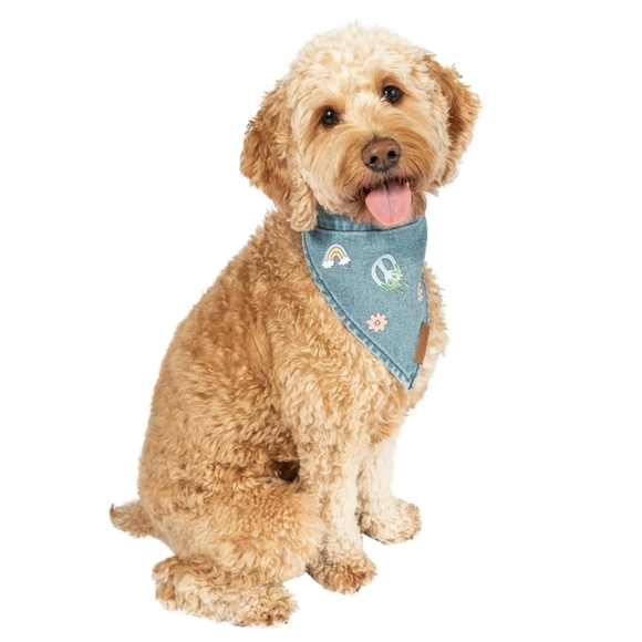 NWT Justice Dog Denim Bandana - Picture 2 of 4